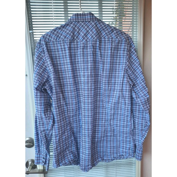 Banana Republic Mens Pearl Button Down Shirt Size Large Plaid Western - Picture 6 of 8